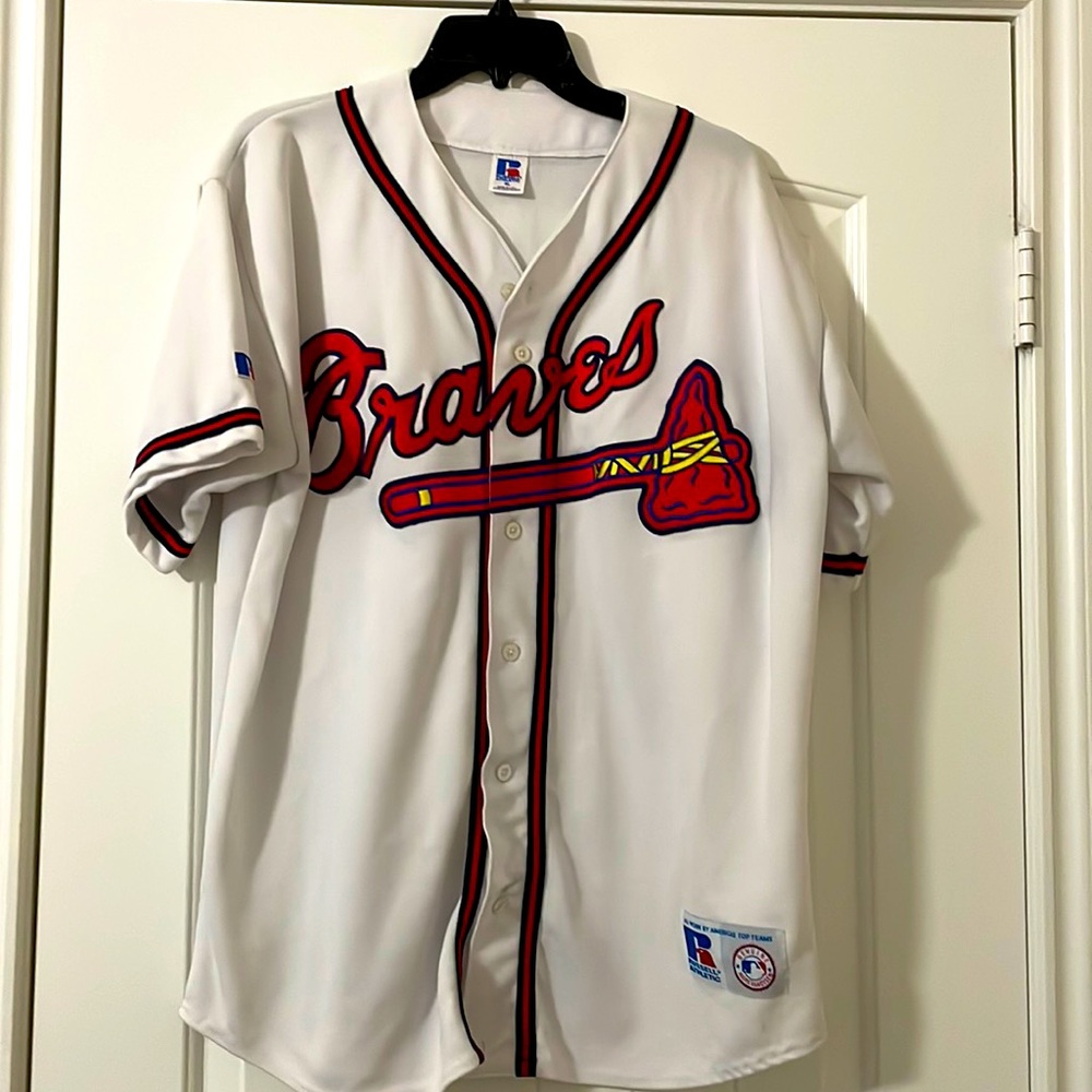 Russell Athletic Braves Button Down Jersey